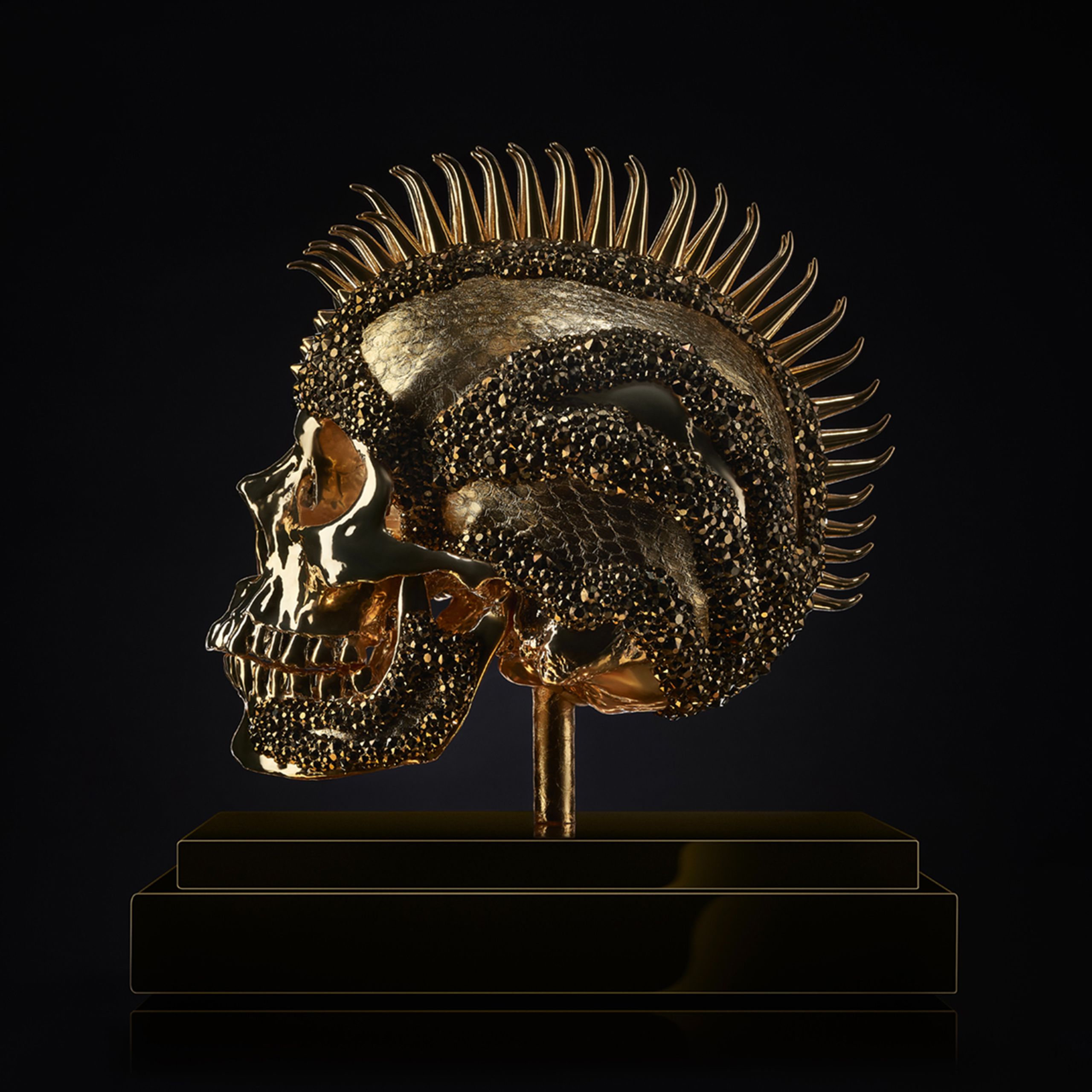 Vanity Skulls Gold Python