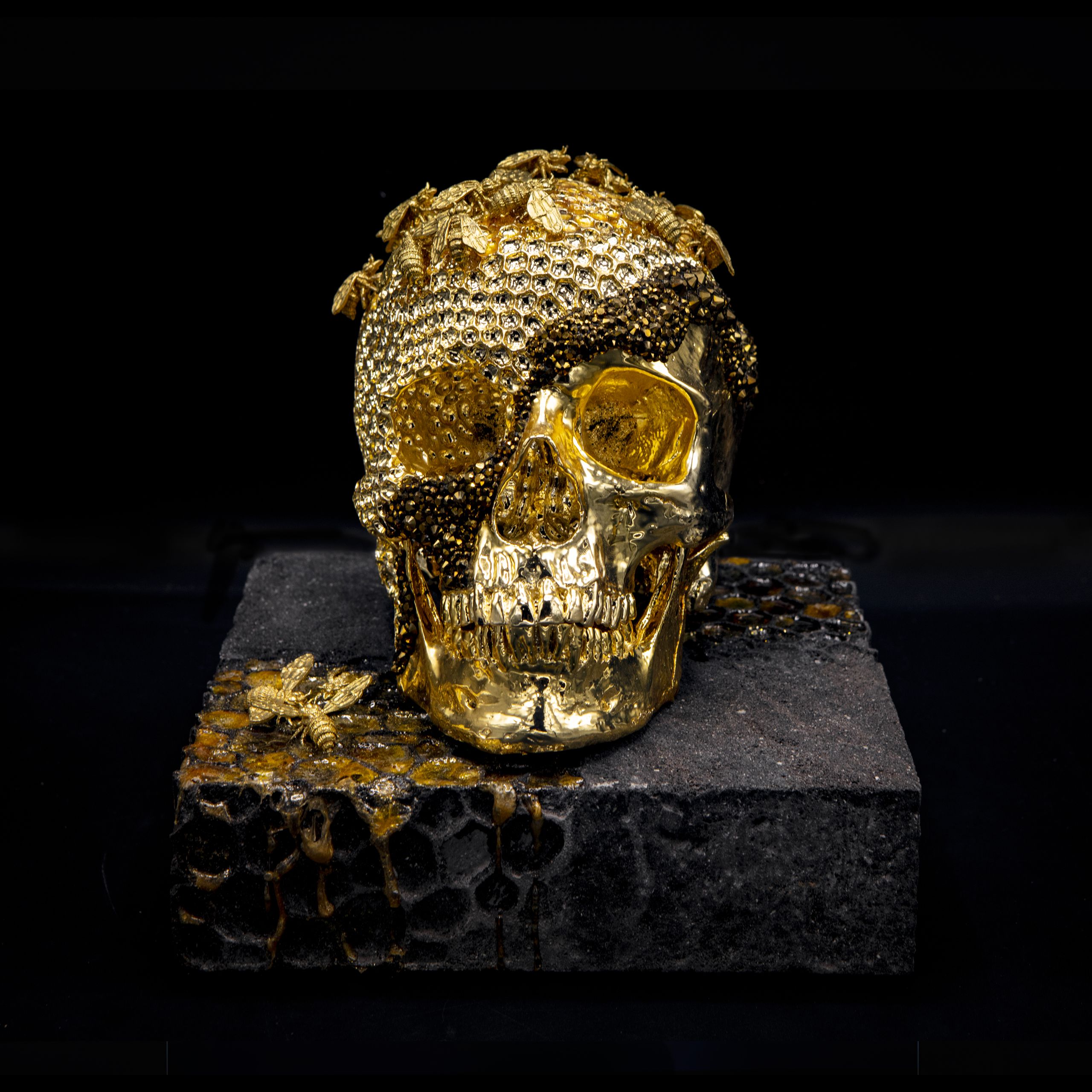 Vanity Skulls Beeskull Gold